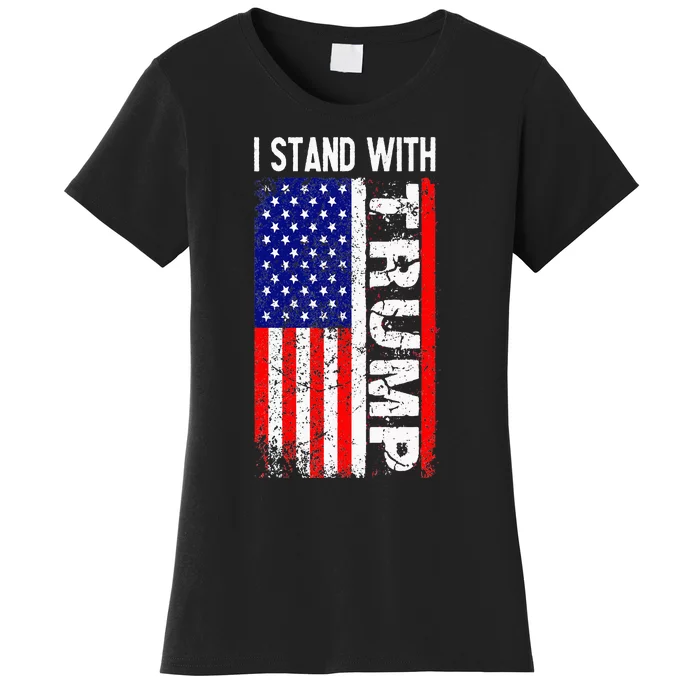 i stand with president trump pro trump supporter anti biden Women's T-Shirt