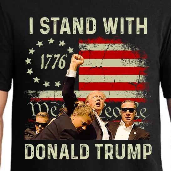 I Stand With Trump Funny Trump 2024 Pajama Set