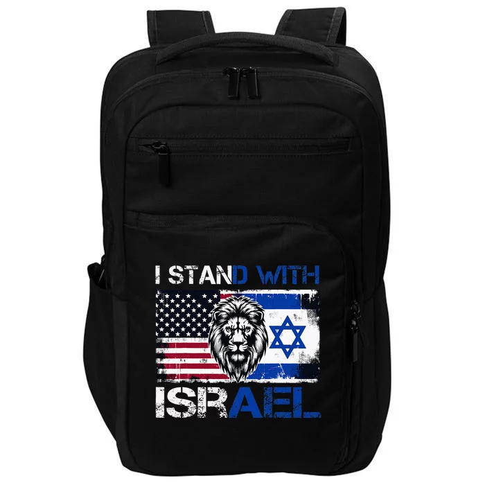 I Stand With Israel US Support Lion Love Israeli Brotherhood Impact Tech Backpack