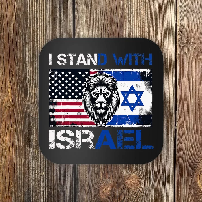 I Stand With Israel US Support Lion Love Israeli Brotherhood Coaster