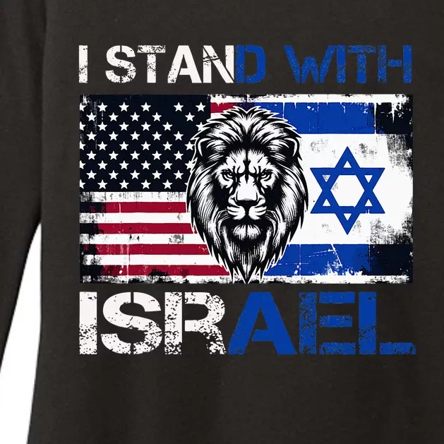 I Stand With Israel US Support Lion Love Israeli Brotherhood Womens CVC Long Sleeve Shirt