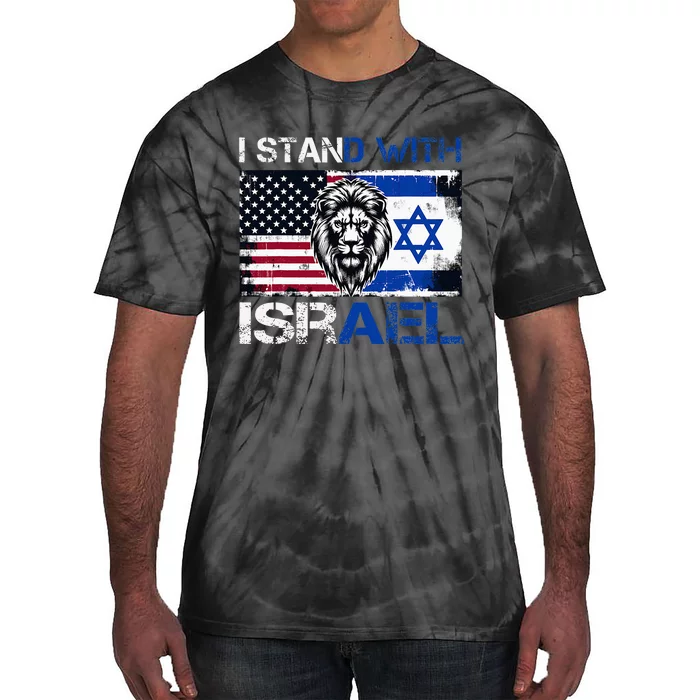 I Stand With Israel US Support Lion Love Israeli Brotherhood Tie-Dye T-Shirt