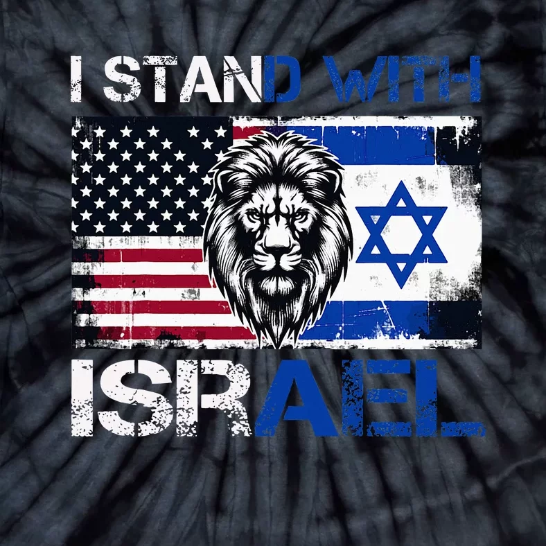 I Stand With Israel US Support Lion Love Israeli Brotherhood Tie-Dye T-Shirt