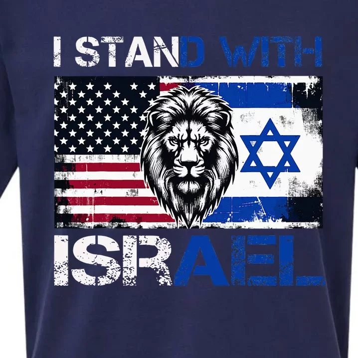 I Stand With Israel US Support Lion Love Israeli Brotherhood Sueded Cloud Jersey T-Shirt