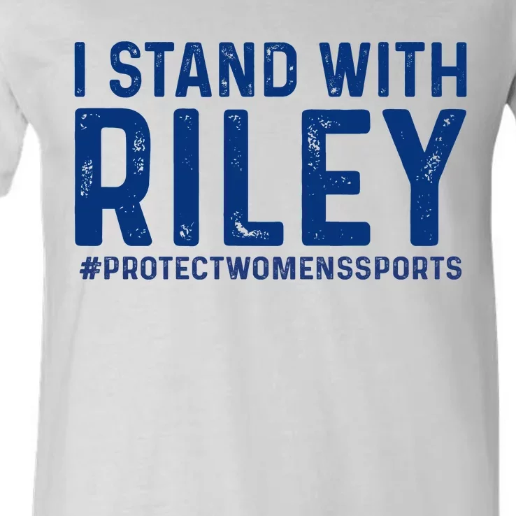 I Stand With Riley Gaines #ProtectWomensSports V-Neck T-Shirt