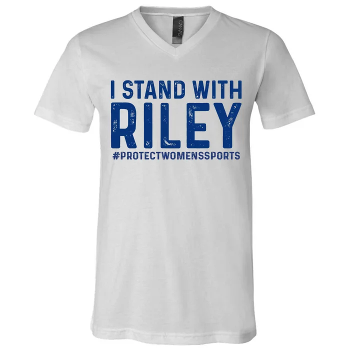 I Stand With Riley Gaines #ProtectWomensSports V-Neck T-Shirt