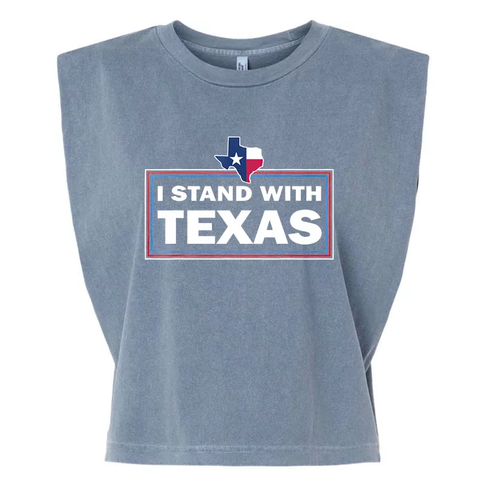 I Stand With Texas I Support Texas Garment-Dyed Women's Muscle Tee