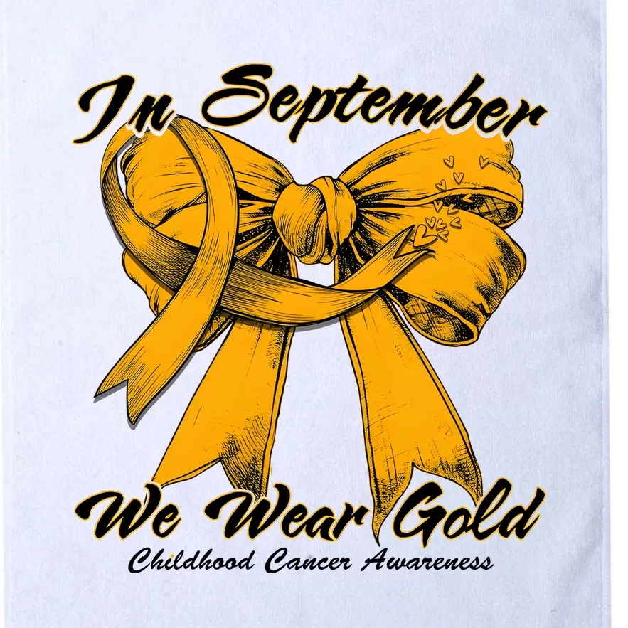 In September We Wear Gold For Childhood Cancer Awareness Platinum Collection Golf Towel