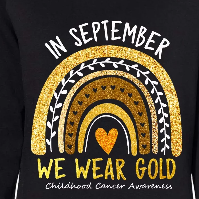 In September We Wear Gold Childhood Cancer Awareness Womens California Wash Sweatshirt