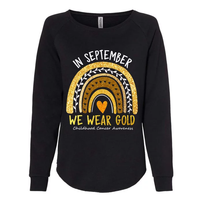 In September We Wear Gold Childhood Cancer Awareness Womens California Wash Sweatshirt