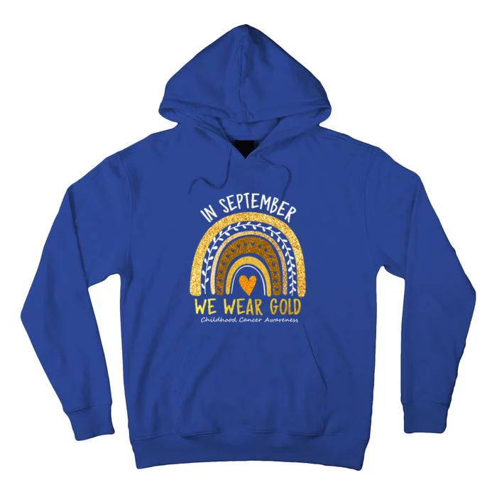 In September We Wear Gold Childhood Cancer Awareness Tall Hoodie