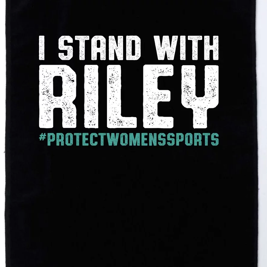 I Stand With Riley Gaines | Protect Womens Sports Platinum Collection Golf Towel