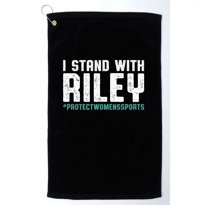 I Stand With Riley Gaines | Protect Womens Sports Platinum Collection Golf Towel