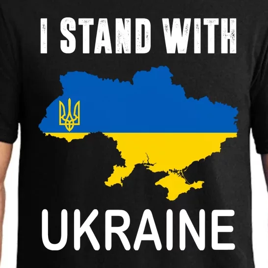 I Stand With Ukraine Map Pajama Set