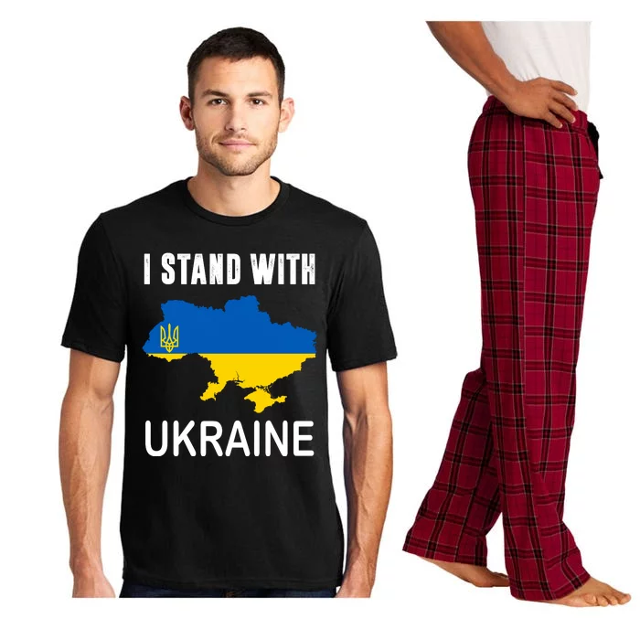 I Stand With Ukraine Map Pajama Set