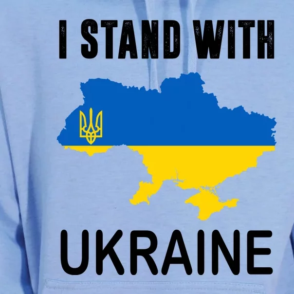 I Stand With Ukraine Map Unisex Surf Hoodie