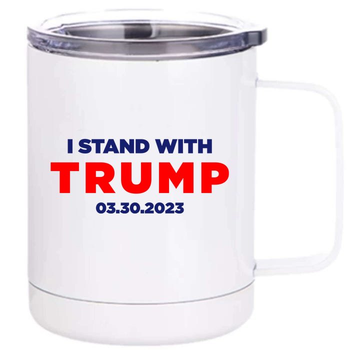 I Stand With Trump Pro Trump Supporter Free Trump Front & Back 12oz Stainless Steel Tumbler Cup