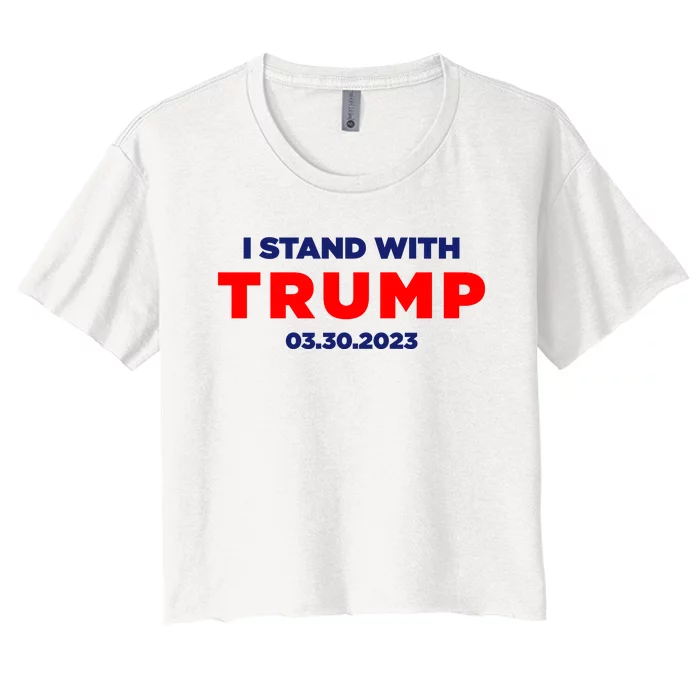 I Stand With Trump Pro Trump Supporter Free Trump Women's Crop Top Tee