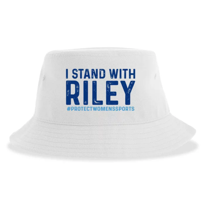 I Stand With Riley Gaines #ProtectWomensSports Sustainable Bucket Hat