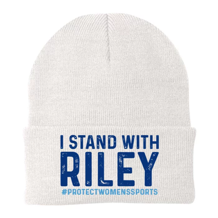 I Stand With Riley Gaines #ProtectWomensSports Knit Cap Winter Beanie