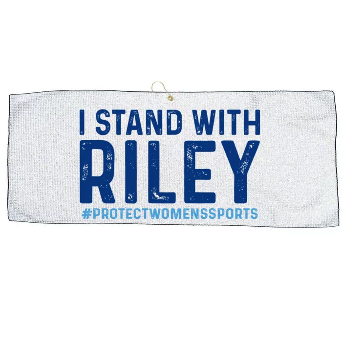 I Stand With Riley Gaines #ProtectWomensSports Large Microfiber Waffle Golf Towel