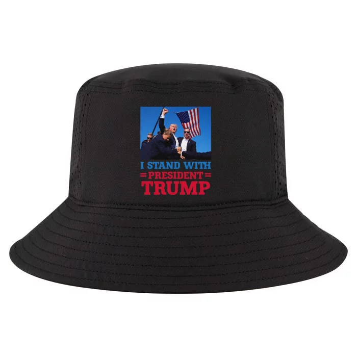 I Stand With Trump Strong Support Cool Comfort Performance Bucket Hat