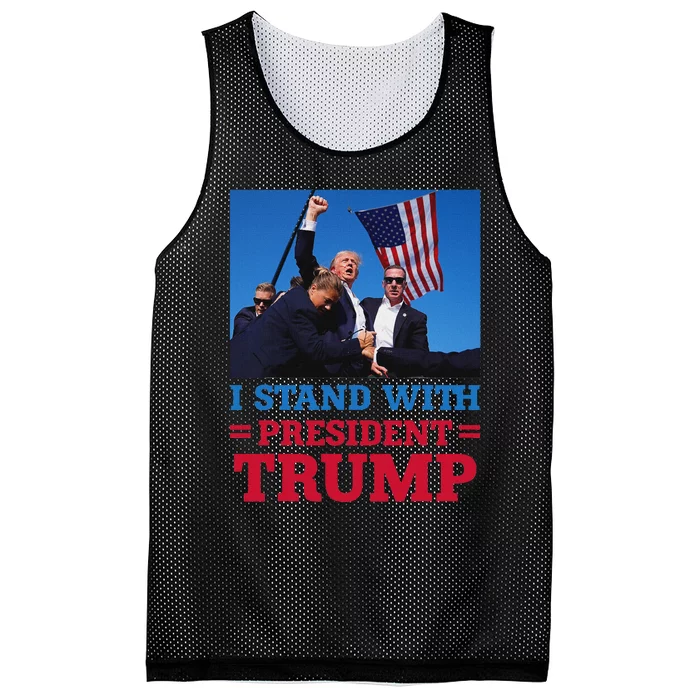 I Stand With Trump Strong Support Mesh Reversible Basketball Jersey Tank