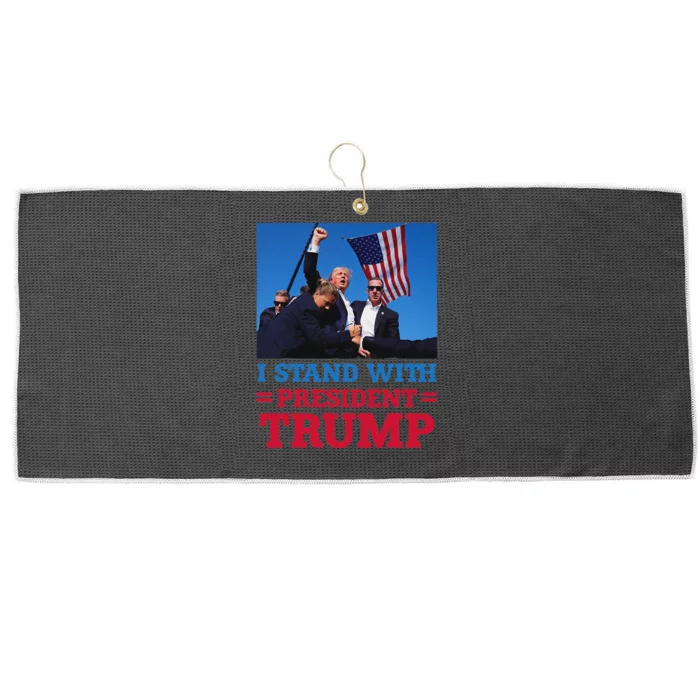 I Stand With Trump Strong Support Large Microfiber Waffle Golf Towel