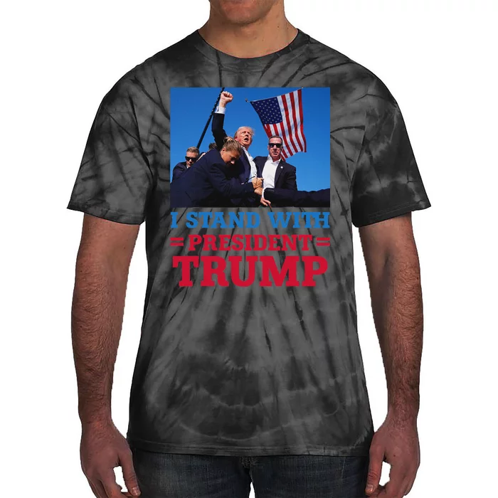 I Stand With Trump Strong Support Tie-Dye T-Shirt