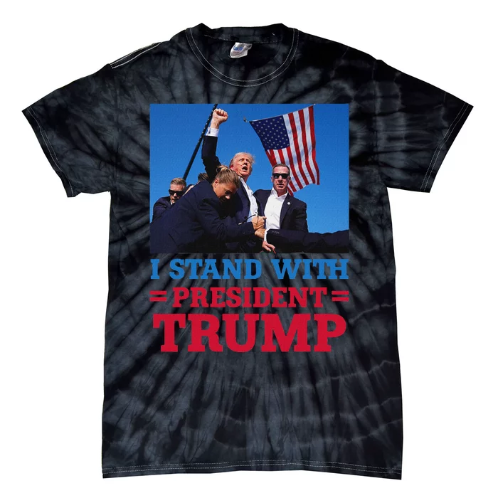 I Stand With Trump Strong Support Tie-Dye T-Shirt