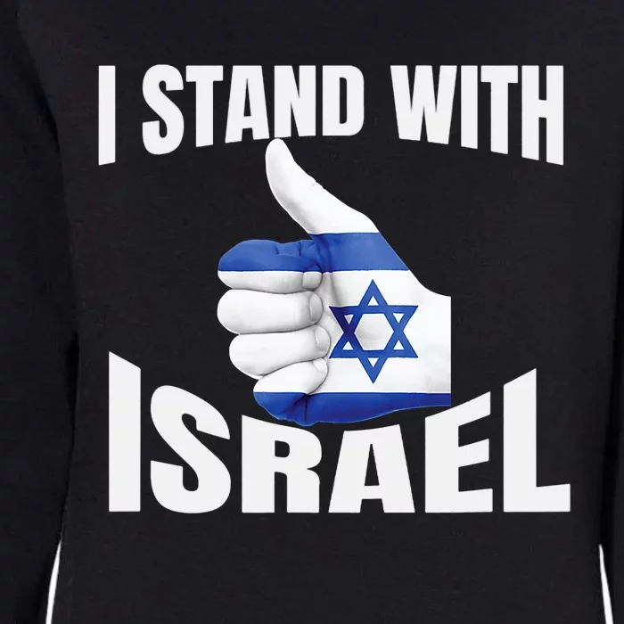 I Stand With Israel Christian Womens California Wash Sweatshirt