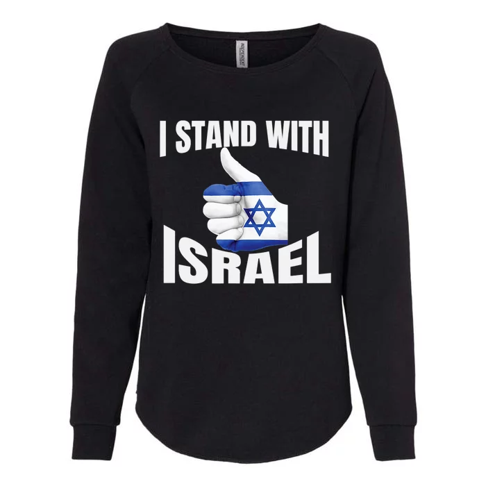 I Stand With Israel Christian Womens California Wash Sweatshirt