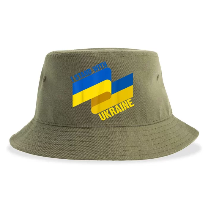 I Stand With Ukraine Support Sustainable Bucket Hat