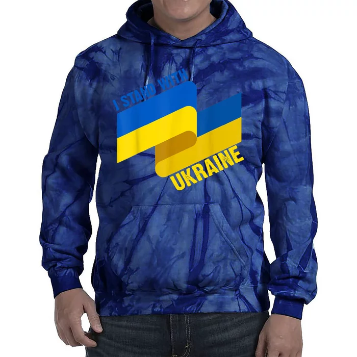 I Stand With Ukraine Support Tie Dye Hoodie