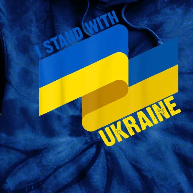 I Stand With Ukraine Support Tie Dye Hoodie