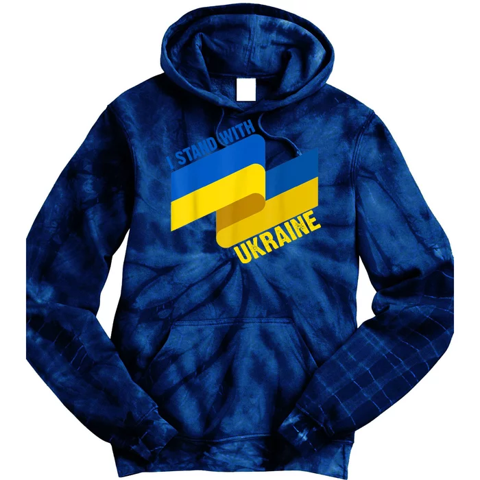 I Stand With Ukraine Support Tie Dye Hoodie