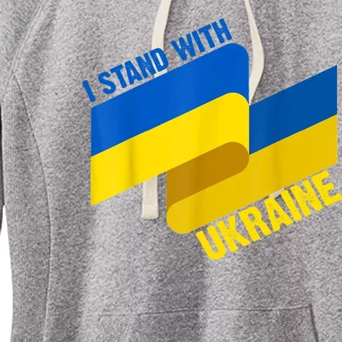 I Stand With Ukraine Support Women's Fleece Hoodie