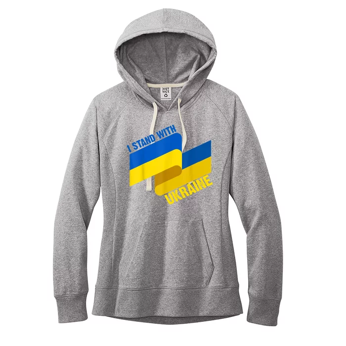 I Stand With Ukraine Support Women's Fleece Hoodie