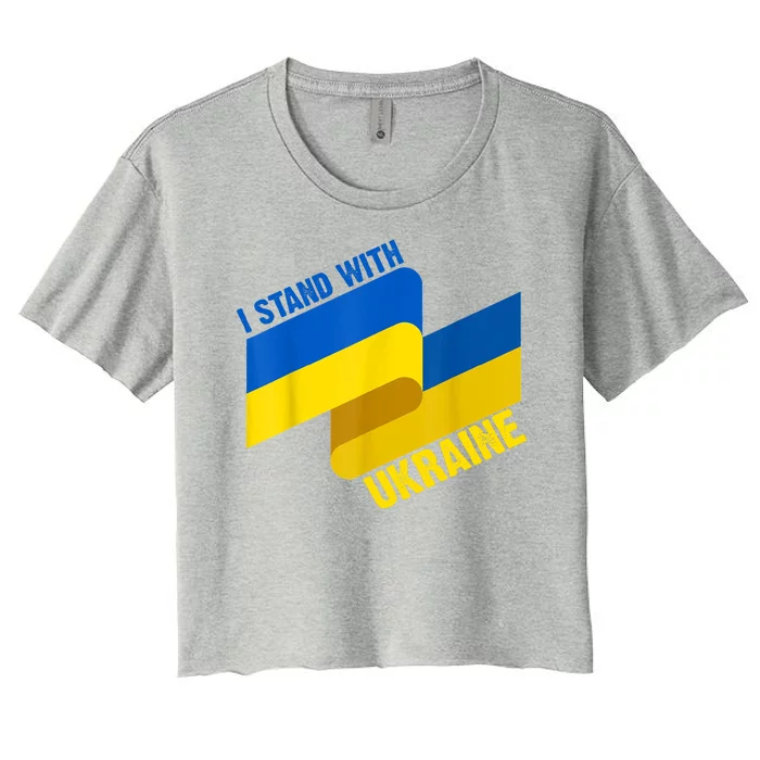 I Stand With Ukraine Support Women's Crop Top Tee