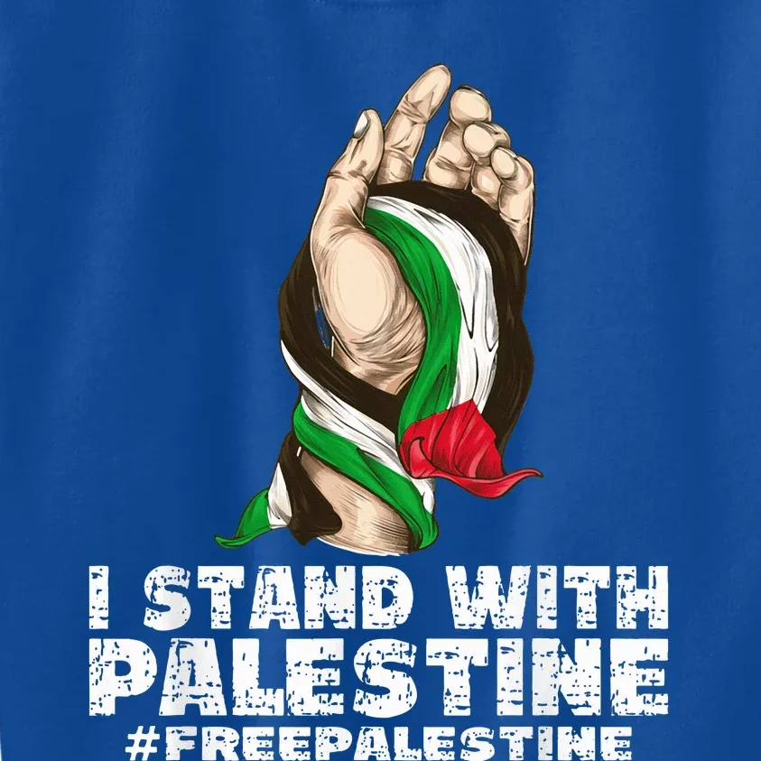 I Stand With Palestine For Their Freedom Free Palestine Kids Sweatshirt