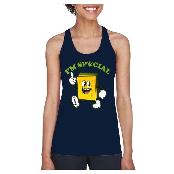 Im Special Weed Sponge Women's Racerback Tank