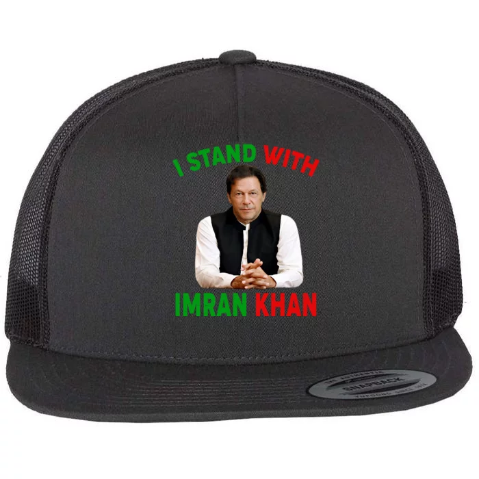 I Stand With Imran Khan Flat Bill Trucker Hat