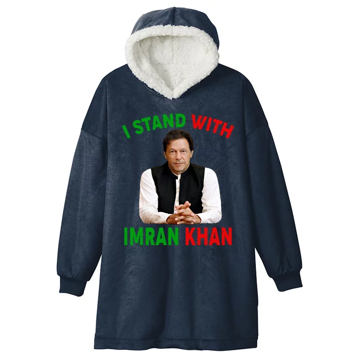 I Stand With Imran Khan Hooded Wearable Blanket