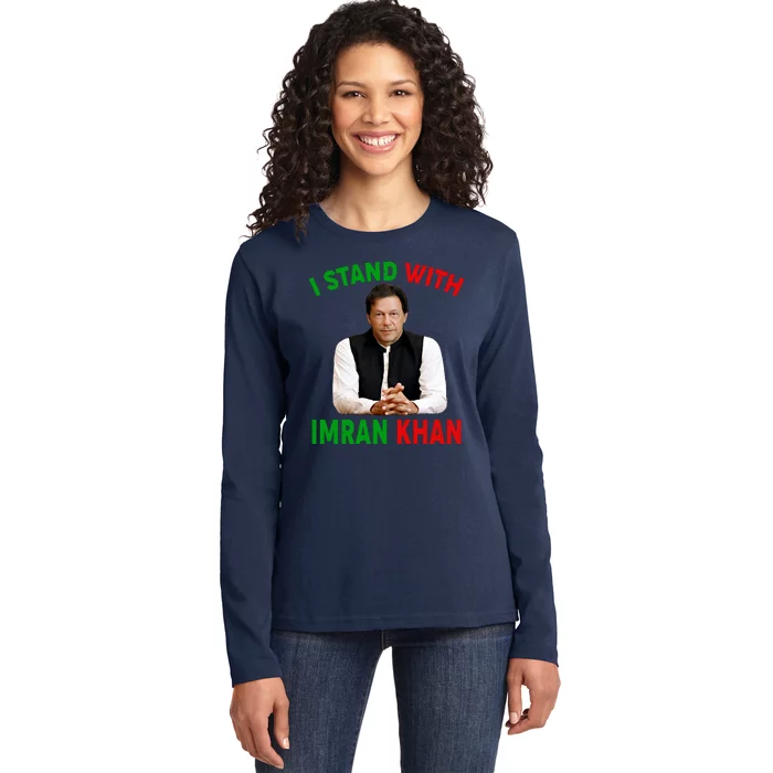 I Stand With Imran Khan Ladies Long Sleeve Shirt