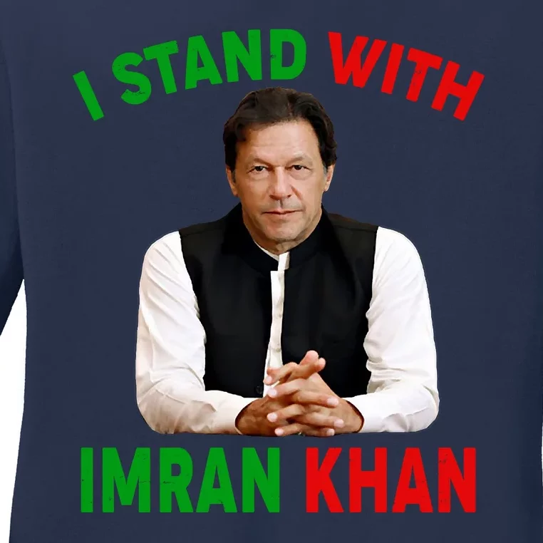 I Stand With Imran Khan Ladies Long Sleeve Shirt