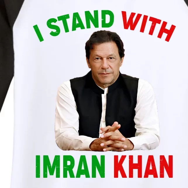 I Stand With Imran Khan Women's Tri-Blend 3/4-Sleeve Raglan Shirt