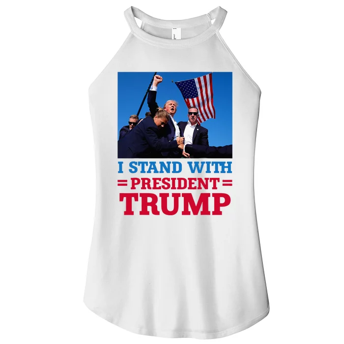 I Stand With President Trump After The Shooting At His Rally Women’s Perfect Tri Rocker Tank