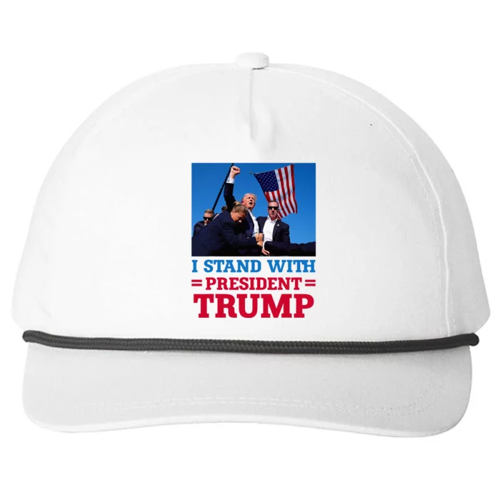 I Stand With President Trump After The Shooting At His Rally Snapback Five-Panel Rope Hat