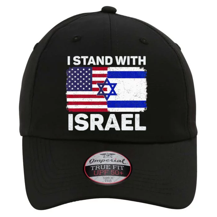 I Stand With Israel USA American Flag with Israel Flag The Original Performance Cap