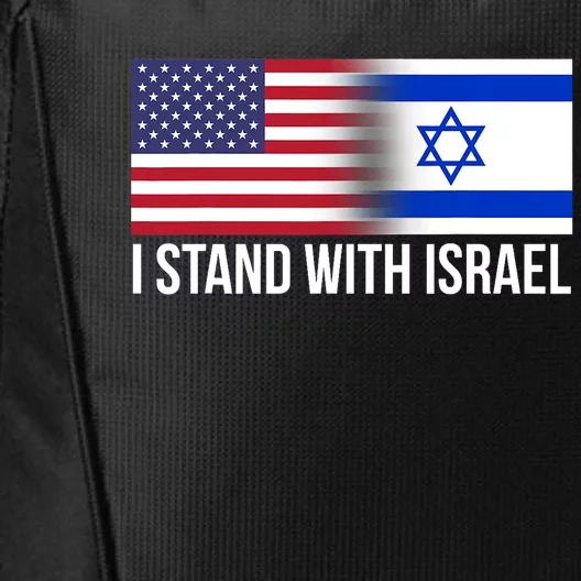 I Stand With Israel Usa Israeli Flag Jewish City Backpack